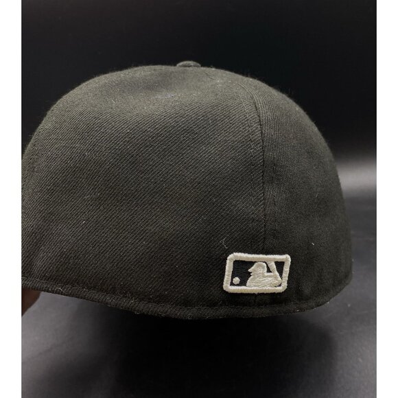 New Era 59Fifty LA Dodgers Baseball Black World Series Fitted Hat Size 7 1/2 - Picture 6 of 10